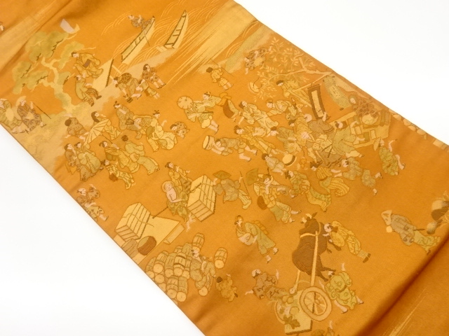 JAPANESE NAGOYA OBI / WOVEN PEOPLE IN THE PAST